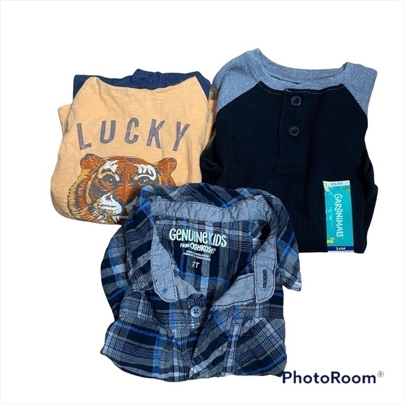 2T Long Sleeve Top Bundle Lucky Brand Genuine Kids Garanimals - Picture 1 of 6